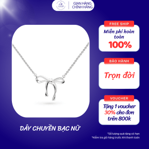 Dây Chuyền Bạc 925 Hình Nơ Thanh Lịch