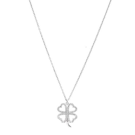 Mặt dây chuyền cỏ 4 lá bằng bạc