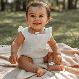 Lắc chân bạc khắc tên cho bé an toàn đẹp